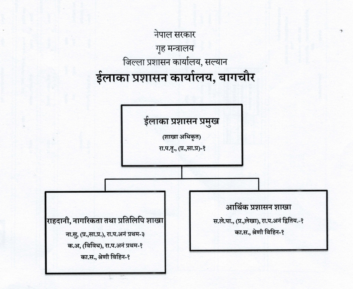 Organization Structure Chart of ईलाका प्रशासन कार्यालय, थारमारे, सल्यान